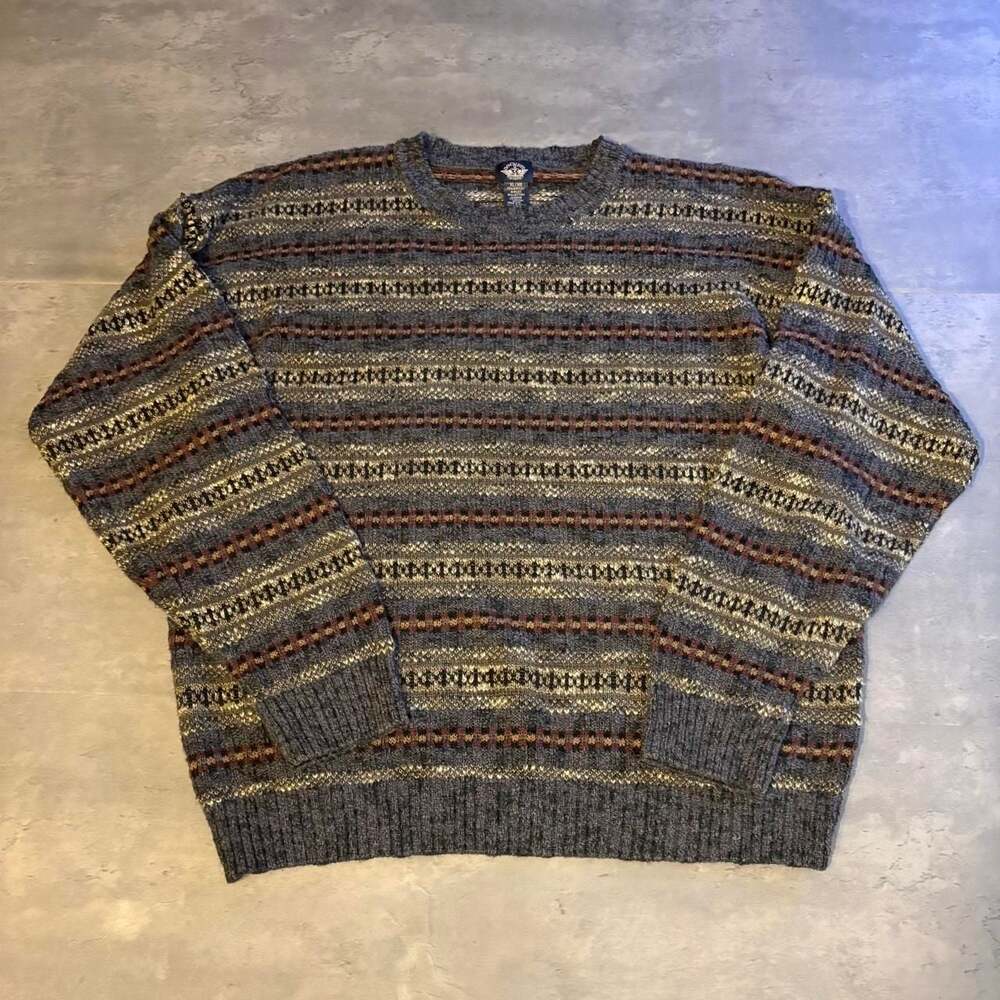 Dockers Vintage Striped Crewneck Knit Sweater XL
